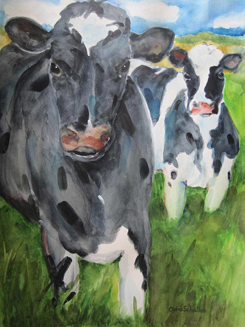 WHAT ARE YOU LOOKING AT? Watercolor on paper, 2012